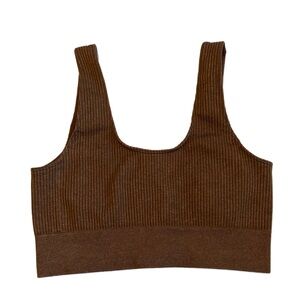 Balance Athletica Brown Ribbed Bandeau